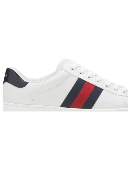 Gucci Ace Leather White Blue,GUCCI SHOES Reps,Other Brand Reps Sneakers