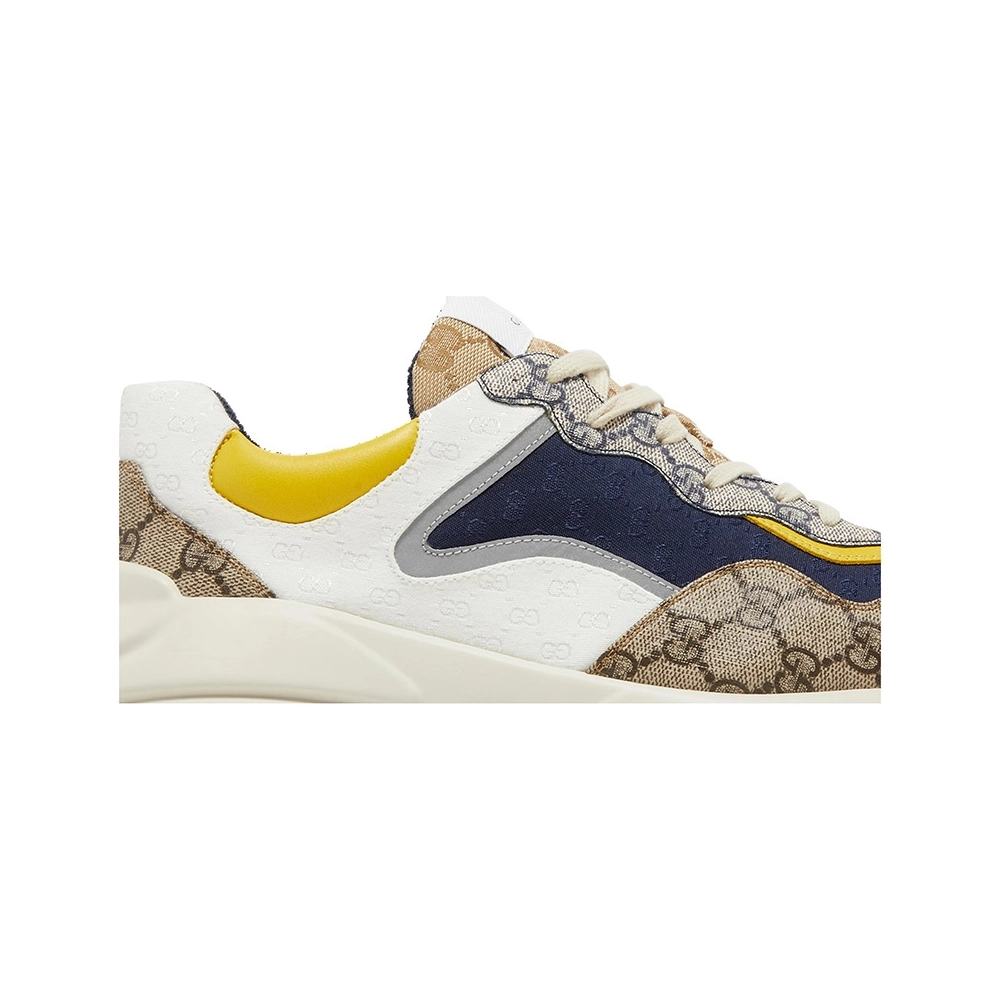 GUCCI GG RHYTON BEIGE WHITE YELLOW,GUCCI SHOES Reps,Other Brand Reps Sneakers