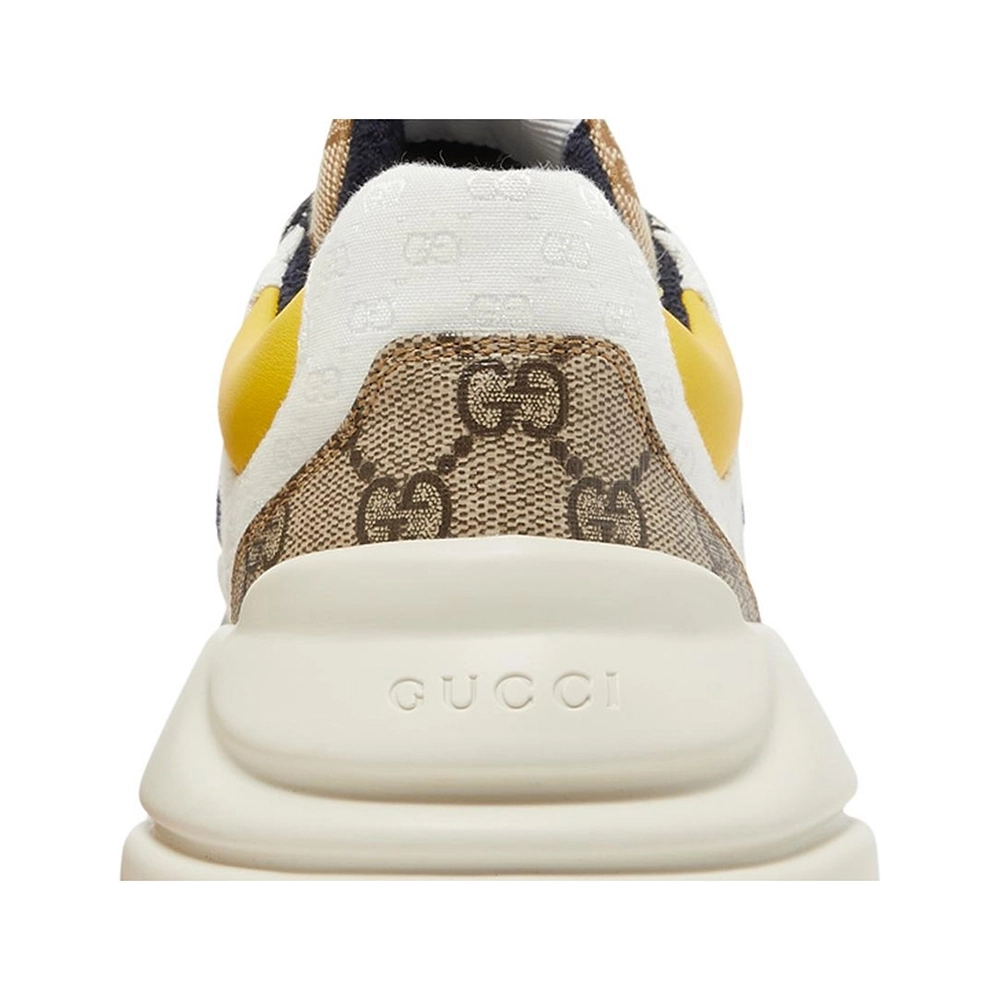 GUCCI GG RHYTON BEIGE WHITE YELLOW,GUCCI SHOES Reps,Other Brand Reps Sneakers