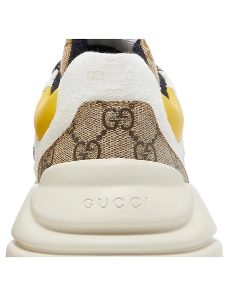 GUCCI GG RHYTON BEIGE WHITE YELLOW,GUCCI SHOES Reps,Other Brand Reps Sneakers