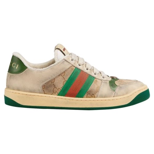 Gucci Screener Distressed Green Orange,GUCCI SHOES Reps,Other Brand Reps Sneakers