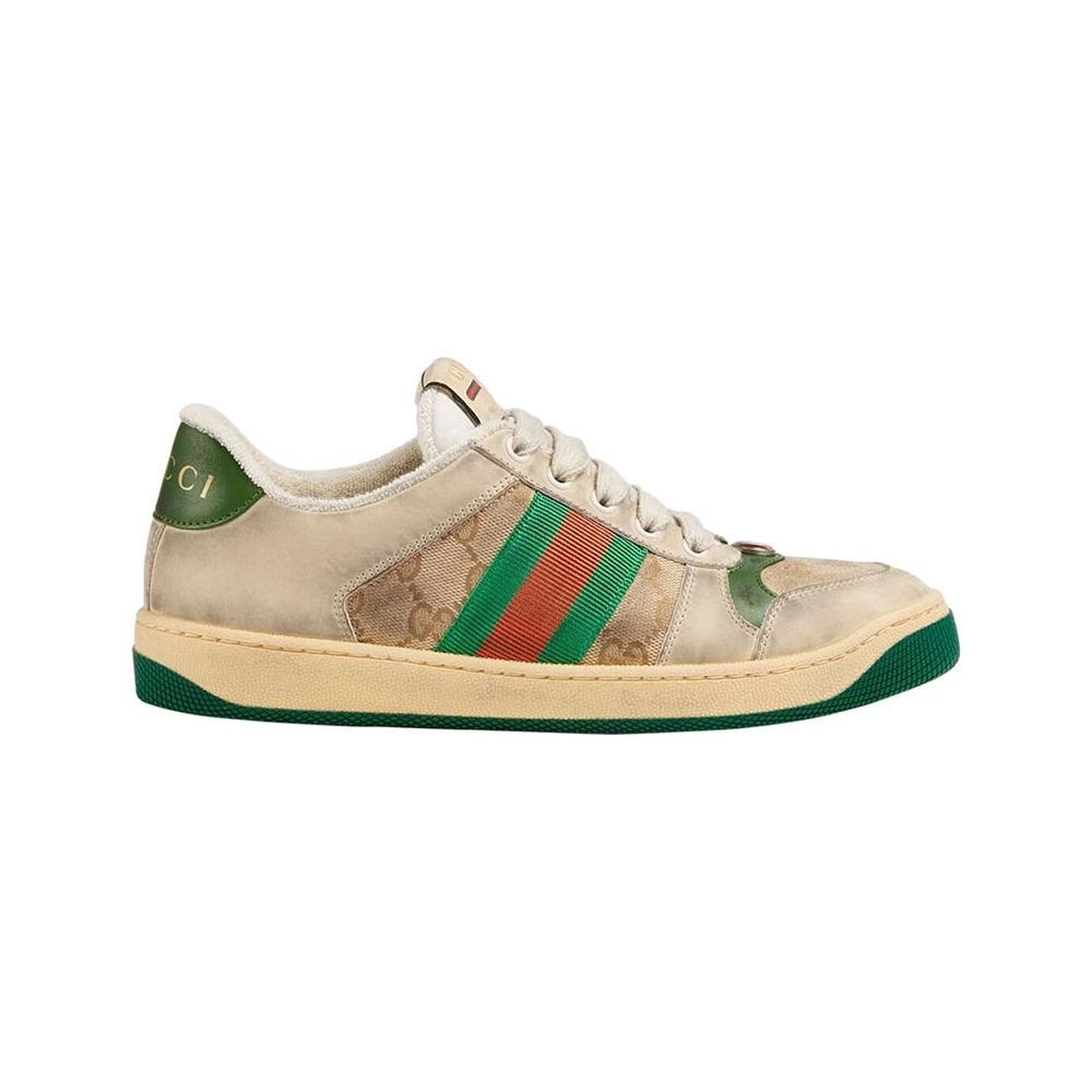 Gucci Screener Distressed Green Orange,GUCCI SHOES Reps,Other Brand Reps Sneakers
