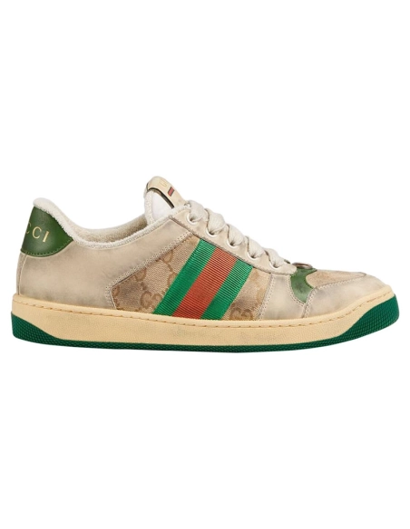 Gucci Screener Distressed Green Orange,GUCCI SHOES Reps,Other Brand Reps Sneakers