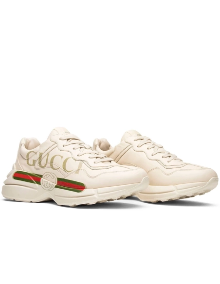 Gucci Rhython Leather Sneaker Logo,GUCCI SHOES Reps,Other Brand Reps Sneakers