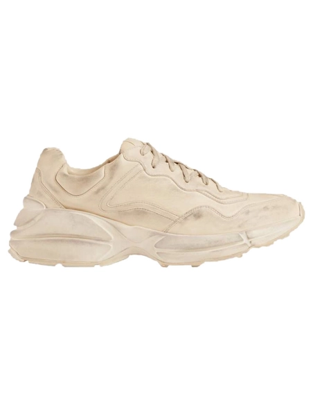 Gucci Rhython Leather Sneaker Ivory,GUCCI SHOES Reps,Other Brand Reps Sneakers