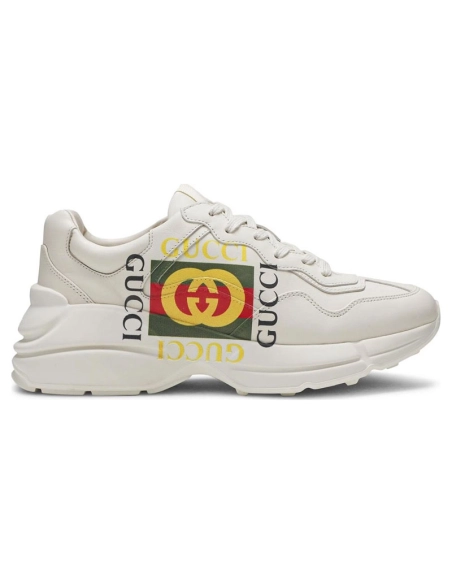 Gucci Rhyton Leather Sneaker Vintage Logo,GUCCI SHOES Reps,Other Brand Reps Sneakers