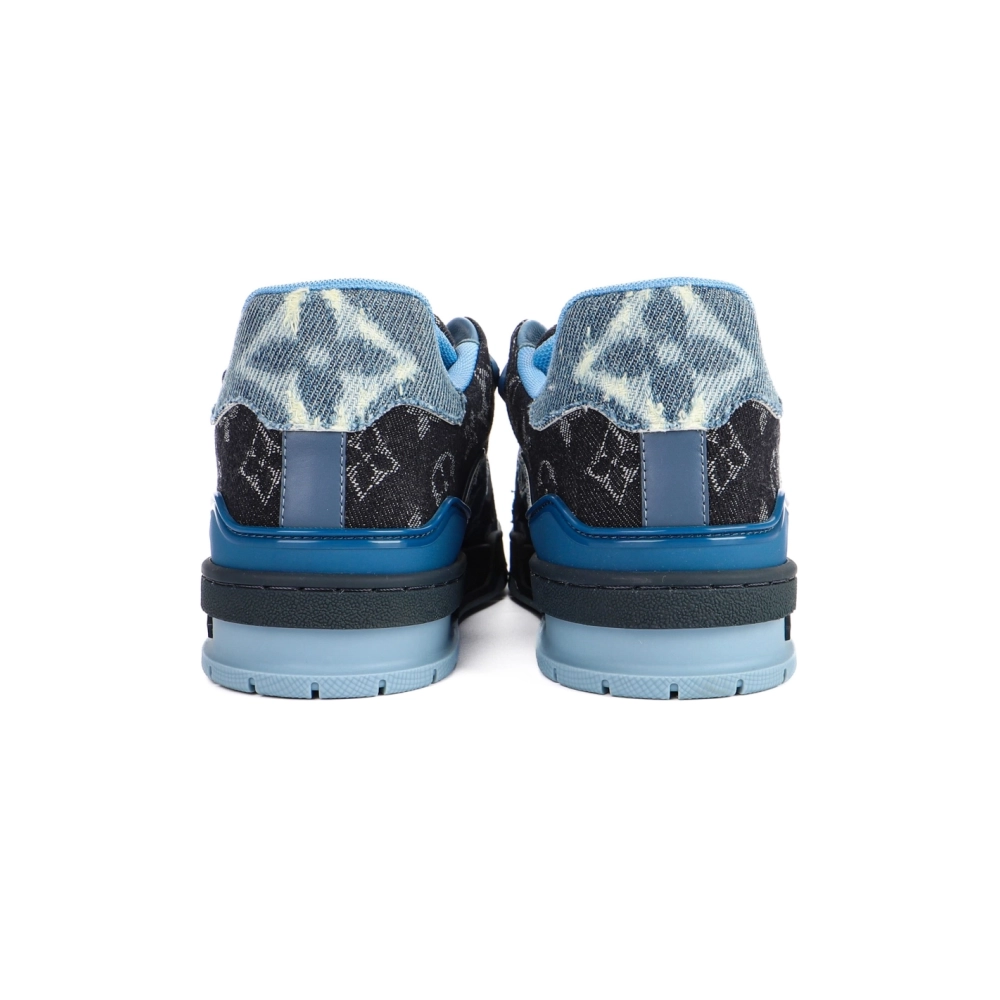 Louis Vuitton Mens Trainer Blue Denim Monogram Reps Sneakers,Louis Vuitton Trainer,LOUIS VUITTON Reps Sneakers,Other Brand Reps 