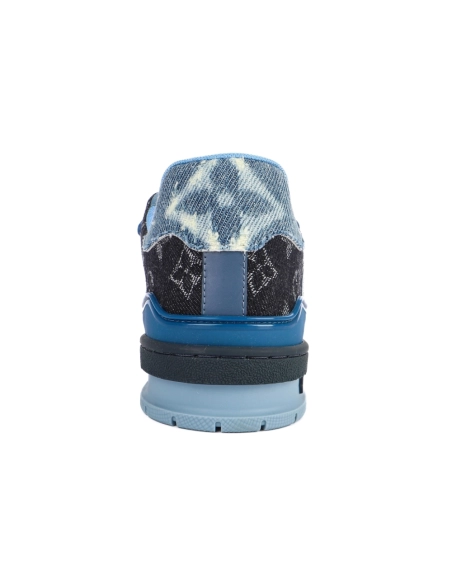 Louis Vuitton Mens Trainer Blue Denim Monogram Reps Sneakers,Louis Vuitton Trainer,LOUIS VUITTON Reps Sneakers,Other Brand Reps 