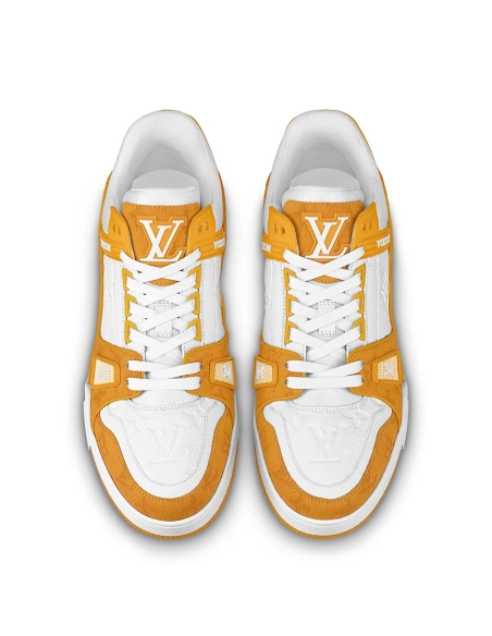 Louis Vuitton Trainer Low Yellow Monogram Denim,Louis Vuitton Trainer,LOUIS VUITTON Reps Sneakers,Other Brand Reps Sneakers