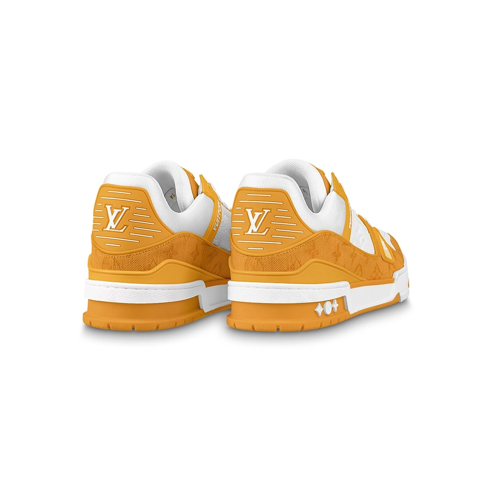 Louis Vuitton Trainer Low Yellow Monogram Denim,Louis Vuitton Trainer,LOUIS VUITTON Reps Sneakers,Other Brand Reps Sneakers