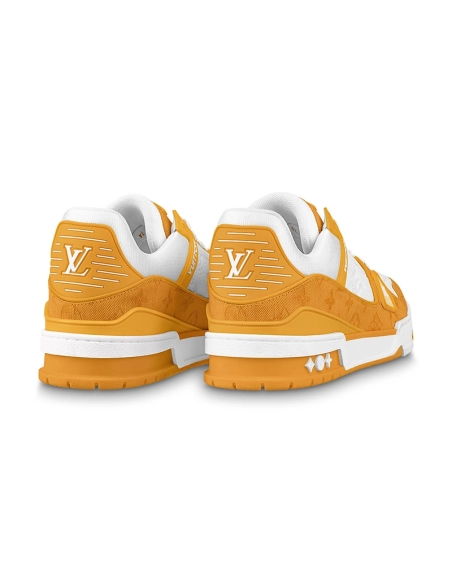 Louis Vuitton Trainer Low Yellow Monogram Denim,Louis Vuitton Trainer,LOUIS VUITTON Reps Sneakers,Other Brand Reps Sneakers