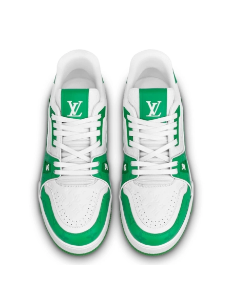 Louis Vuitton Trainer No.54 Signature Green White,Louis Vuitton Trainer,LOUIS VUITTON Reps Sneakers,Other Brand Reps Sneakers
