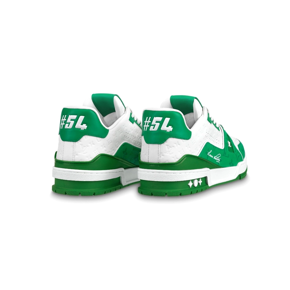 Louis Vuitton Trainer No.54 Signature Green White,Louis Vuitton Trainer,LOUIS VUITTON Reps Sneakers,Other Brand Reps Sneakers
