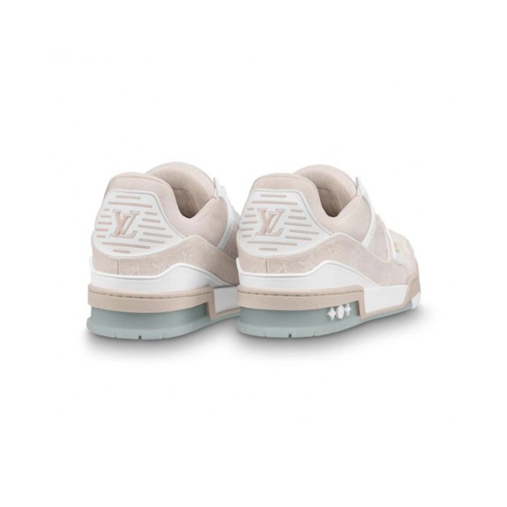Louis Vuitton LV Trainer Beige Monogram Demin,Louis Vuitton Trainer,LOUIS VUITTON Reps Sneakers,Other Brand Reps Sneakers