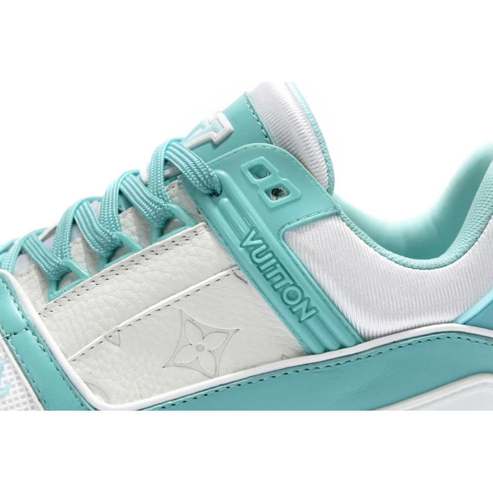 Louis Vuitton LV Trainer Green White,Louis Vuitton Trainer,LOUIS VUITTON Reps Sneakers,Other Brand Reps Sneakers