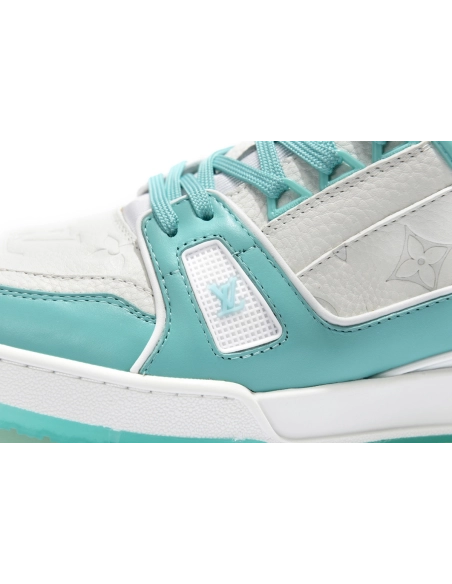 Louis Vuitton LV Trainer Green White,Louis Vuitton Trainer,LOUIS VUITTON Reps Sneakers,Other Brand Reps Sneakers