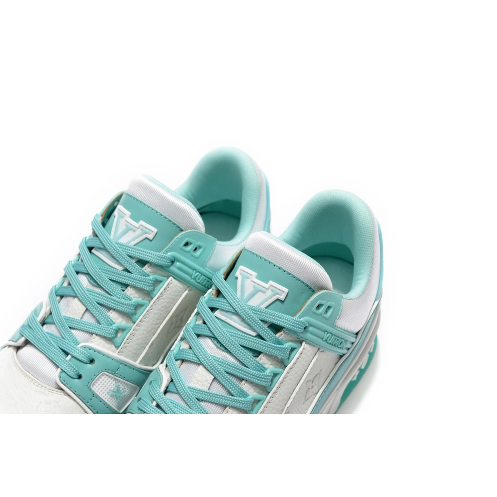 Louis Vuitton LV Trainer Green White,Louis Vuitton Trainer,LOUIS VUITTON Reps Sneakers,Other Brand Reps Sneakers