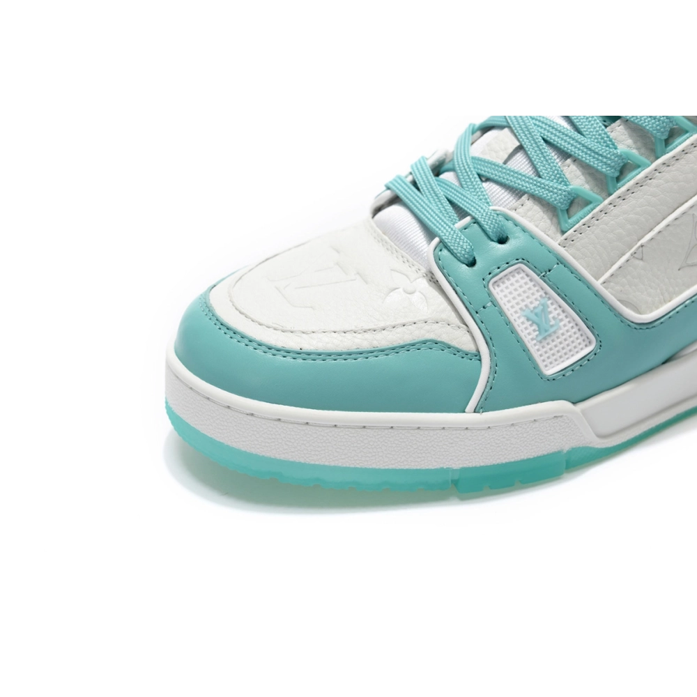 Louis Vuitton LV Trainer Green White,Louis Vuitton Trainer,LOUIS VUITTON Reps Sneakers,Other Brand Reps Sneakers