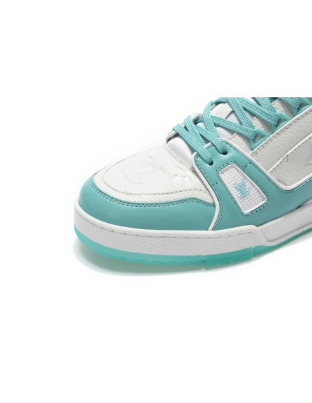 Louis Vuitton LV Trainer Green White,Louis Vuitton Trainer,LOUIS VUITTON Reps Sneakers,Other Brand Reps Sneakers