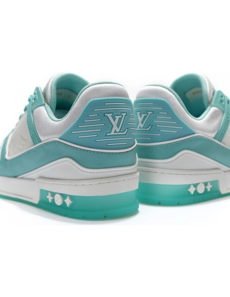 Louis Vuitton LV Trainer Green White,Louis Vuitton Trainer,LOUIS VUITTON Reps Sneakers,Other Brand Reps Sneakers