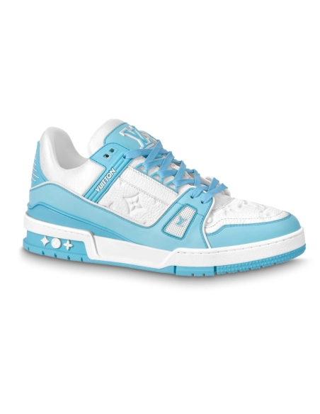 Louis Vuitton Trainer Low White Sky Blue,Louis Vuitton Trainer,LOUIS VUITTON Reps Sneakers,Other Brand Reps Sneakers