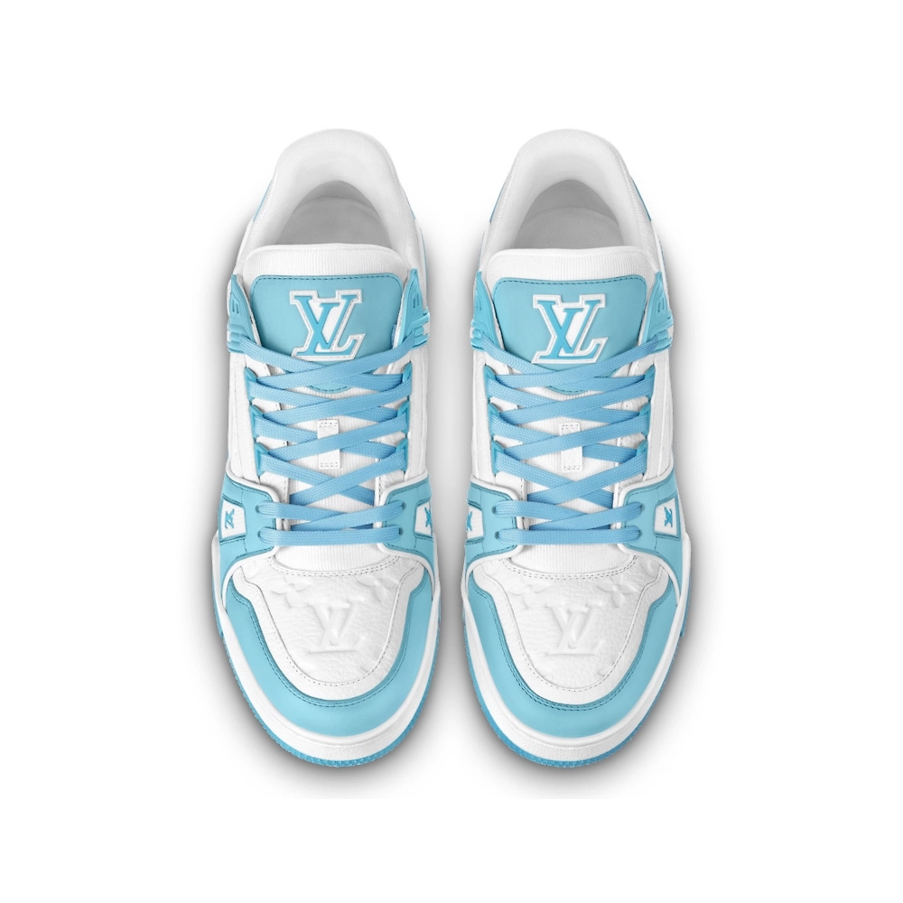 Louis Vuitton Trainer Low White Sky Blue,Louis Vuitton Trainer,LOUIS VUITTON Reps Sneakers,Other Brand Reps Sneakers