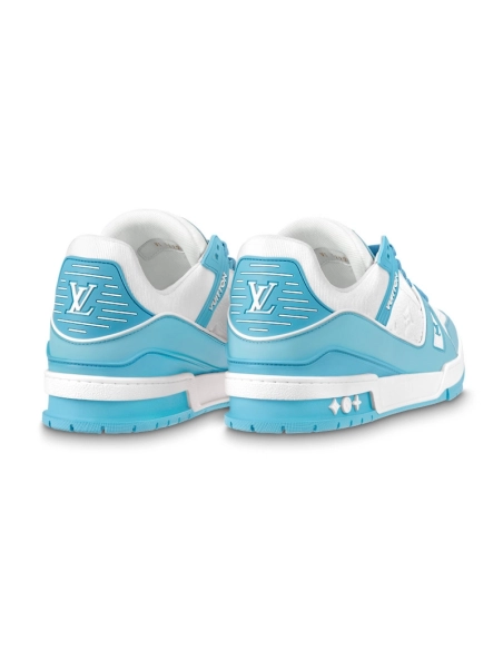 Louis Vuitton Trainer Low White Sky Blue,Louis Vuitton Trainer,LOUIS VUITTON Reps Sneakers,Other Brand Reps Sneakers