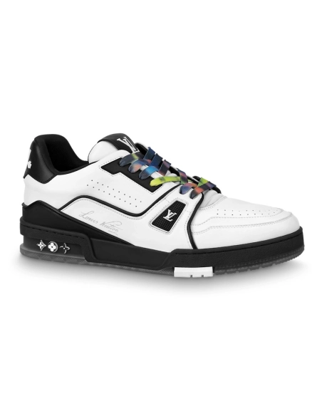 Louis Vuitton LV Trainer Black White,Louis Vuitton Trainer,LOUIS VUITTON Reps Sneakers,Other Brand Reps Sneakers