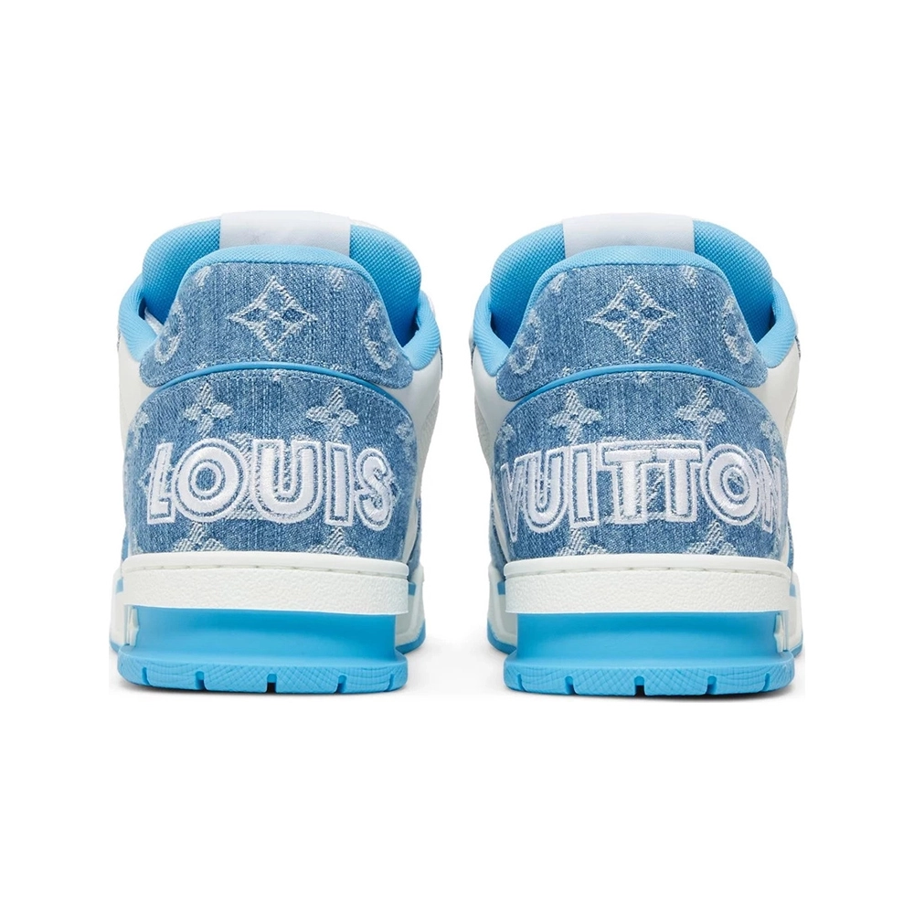Louis Vuitton Trainer Low Light Blue Monogram Denim,Louis Vuitton Trainer,LOUIS VUITTON Reps Sneakers,Other Brand Reps Sneakers