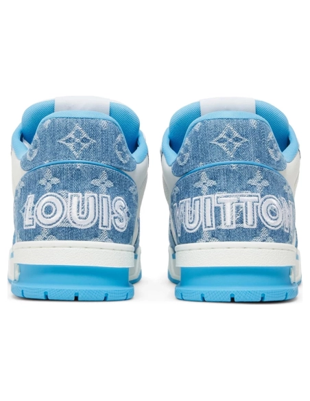 Louis Vuitton Trainer Low Light Blue Monogram Denim,Louis Vuitton Trainer,LOUIS VUITTON Reps Sneakers,Other Brand Reps Sneakers