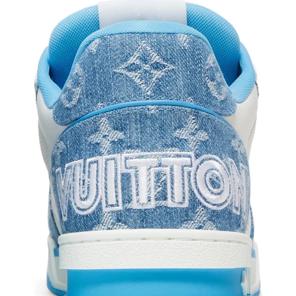 Louis Vuitton Trainer Low Light Blue Monogram Denim,Louis Vuitton Trainer,LOUIS VUITTON Reps Sneakers,Other Brand Reps Sneakers