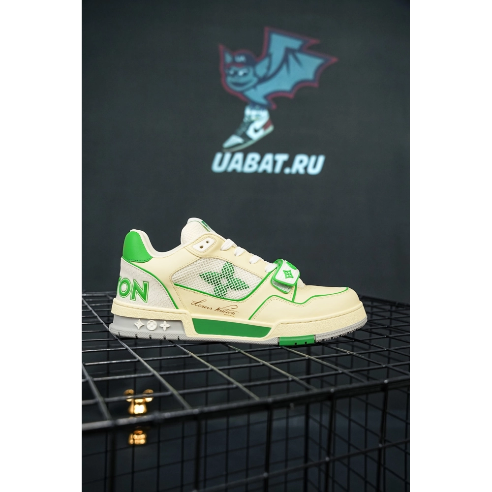 Louis Vuitton Trainer Green Mesh,Louis Vuitton Trainer,LOUIS VUITTON Reps Sneakers,Other Brand Reps Sneakers