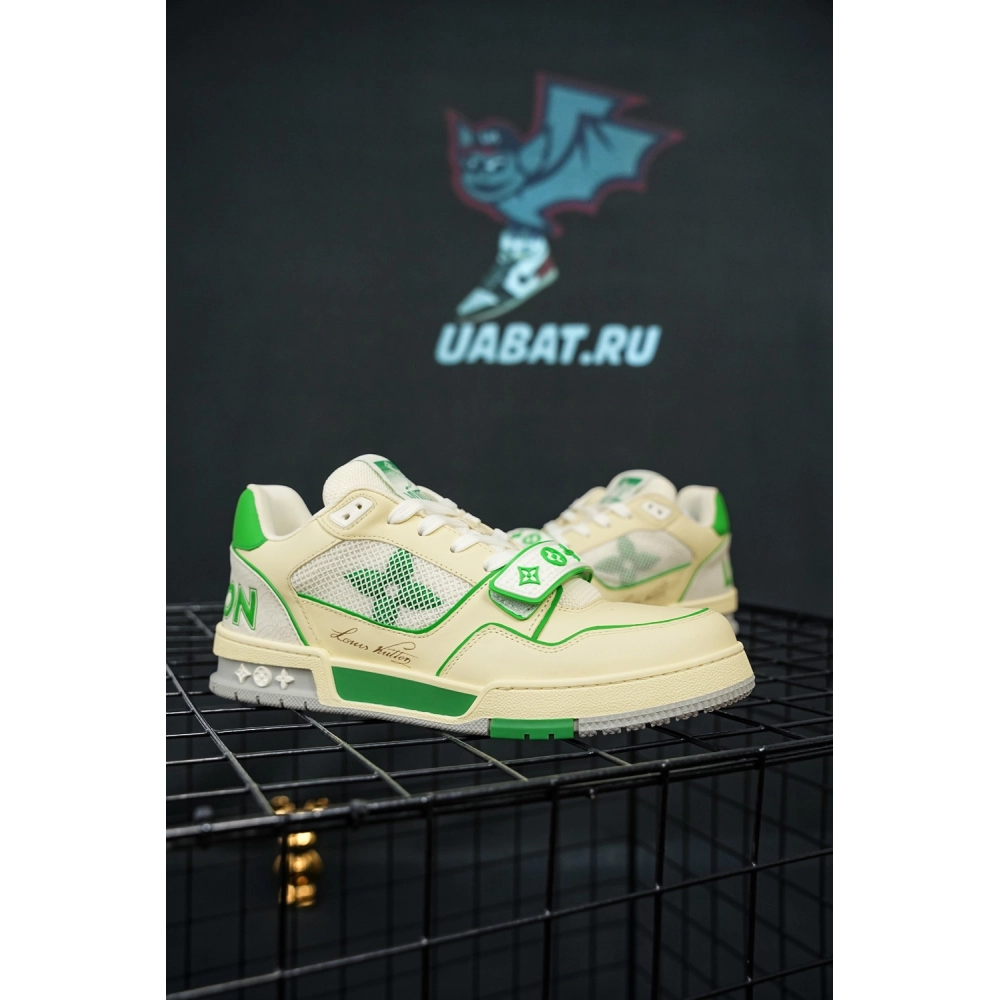 Louis Vuitton Trainer Green Mesh,Louis Vuitton Trainer,LOUIS VUITTON Reps Sneakers,Other Brand Reps Sneakers