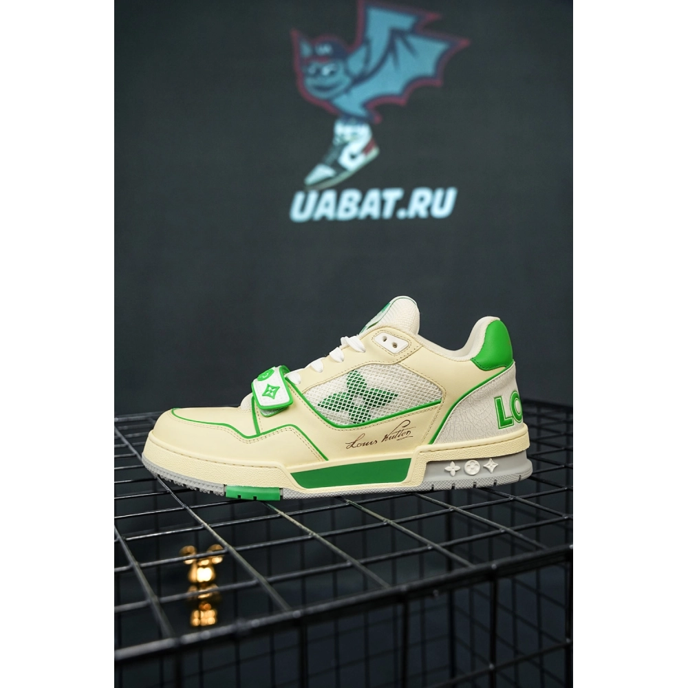 Louis Vuitton Trainer Green Mesh,Louis Vuitton Trainer,LOUIS VUITTON Reps Sneakers,Other Brand Reps Sneakers