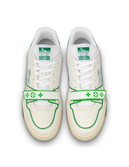 Louis Vuitton Trainer Green Mesh,Louis Vuitton Trainer,LOUIS VUITTON Reps Sneakers,Other Brand Reps Sneakers