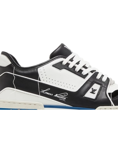 Louis Vuitton Trainer White Black Blue,Louis Vuitton Trainer,LOUIS VUITTON Reps Sneakers,Other Brand Reps Sneakers
