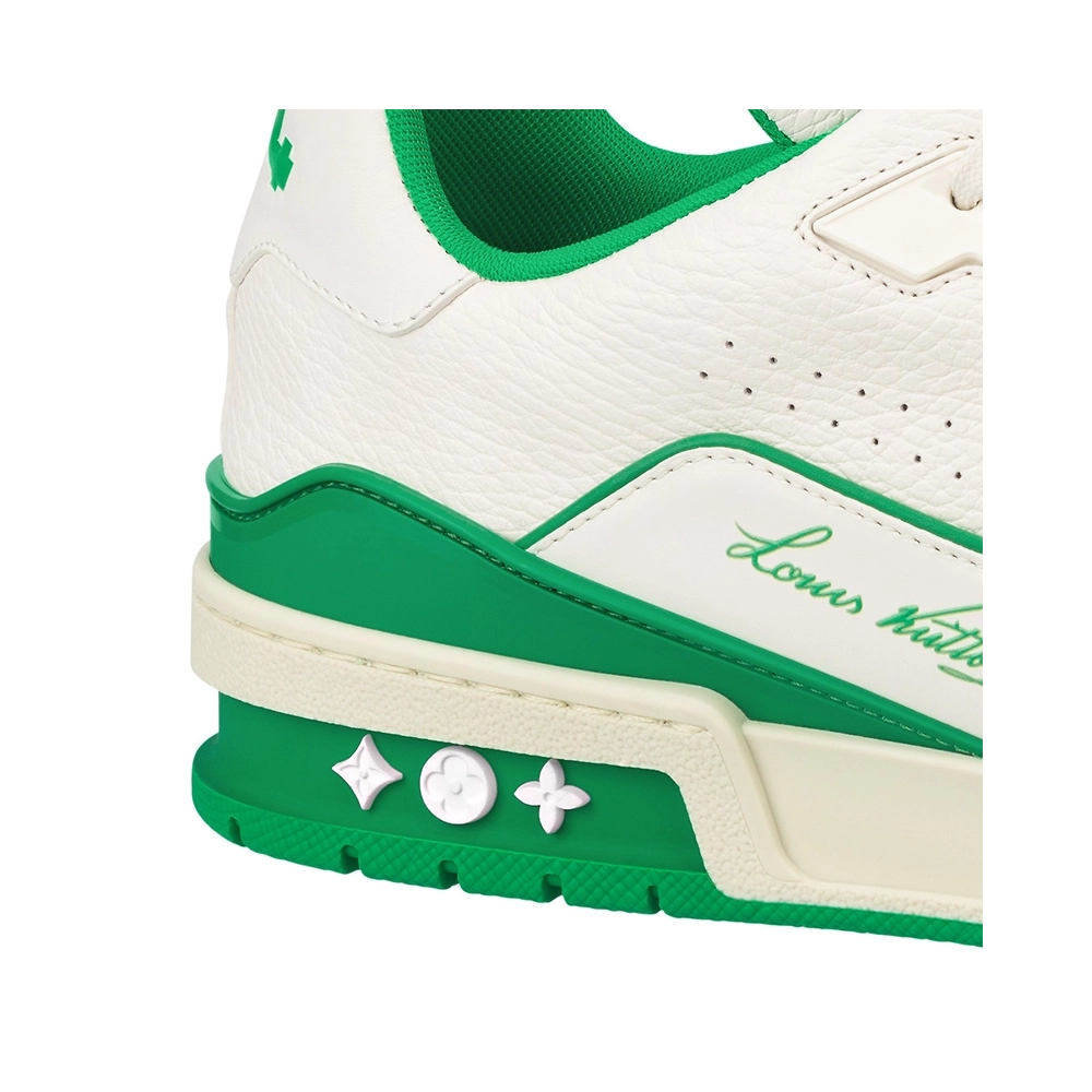 Louis Vuitton Trainer No.54 Signature White Green,Louis Vuitton Trainer,LOUIS VUITTON Reps Sneakers,Other Brand Reps Sneakers