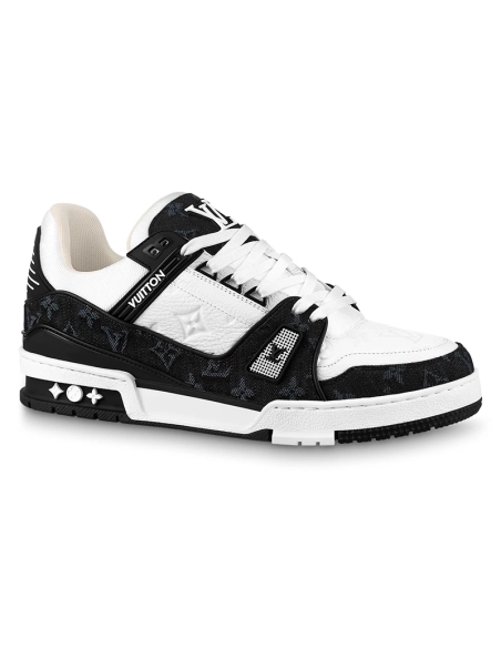 Louis Vuitton Trainer White Black,Louis Vuitton Trainer,LOUIS VUITTON Reps Sneakers,Other Brand Reps Sneakers