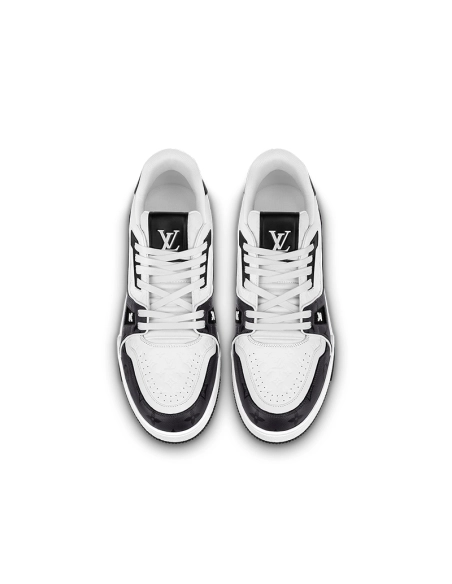 LOUIS VUITTON LV TRAINER No.54 BLACK WHITE,Louis Vuitton Trainer,LOUIS VUITTON Reps Sneakers,Other Brand Reps Sneakers