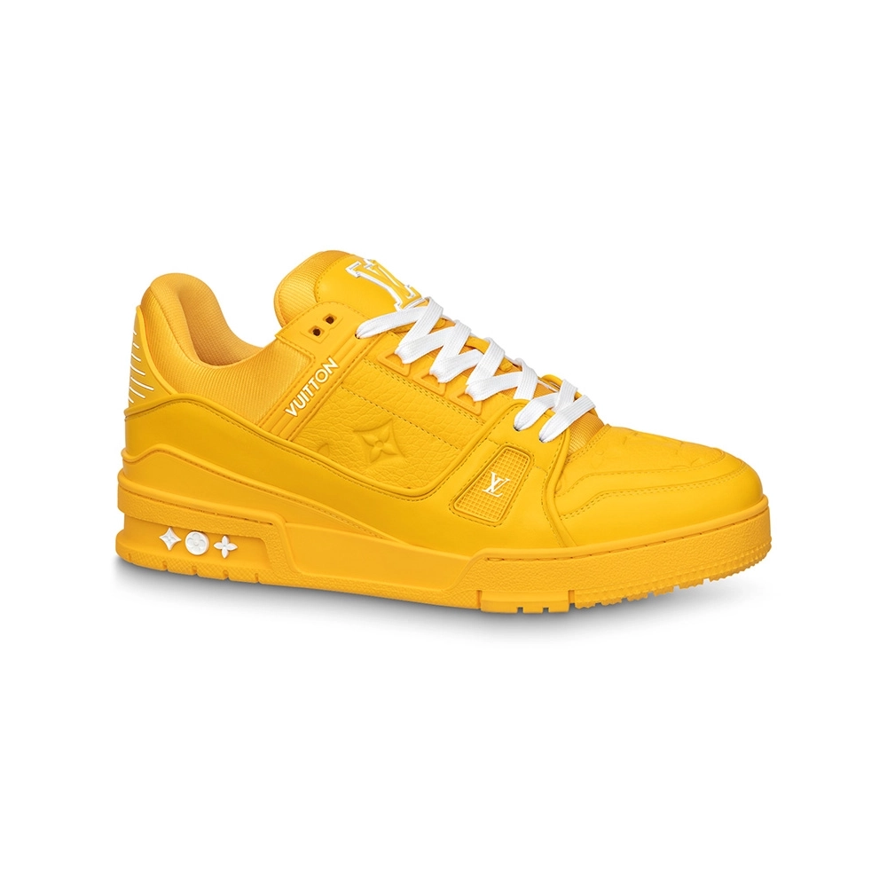 LV TRAINER SNEAKER YELLOW,Louis Vuitton Trainer,LOUIS VUITTON Reps Sneakers,Other Brand Reps Sneakers