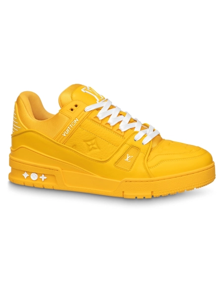 LV TRAINER SNEAKER YELLOW,Louis Vuitton Trainer,LOUIS VUITTON Reps Sneakers,Other Brand Reps Sneakers