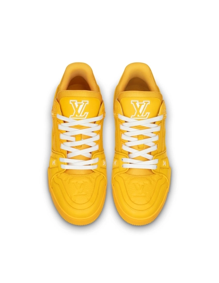 LV TRAINER SNEAKER YELLOW,Louis Vuitton Trainer,LOUIS VUITTON Reps Sneakers,Other Brand Reps Sneakers