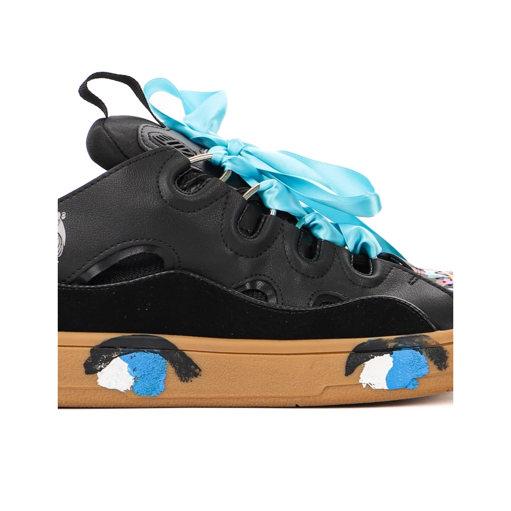 Gallery Dept. x Lanvin Curb Reps Sneakers Paint Drip Black,LANVIN SHOES Reps,Other Brand Reps Sneakers