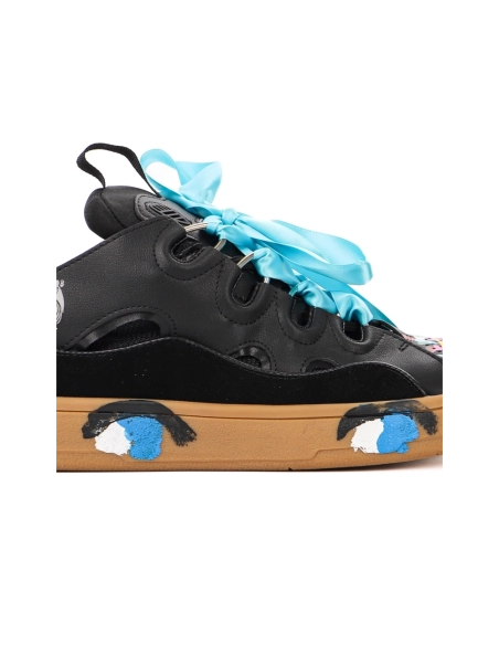 Gallery Dept. x Lanvin Curb Reps Sneakers Paint Drip Black,LANVIN SHOES Reps,Other Brand Reps Sneakers