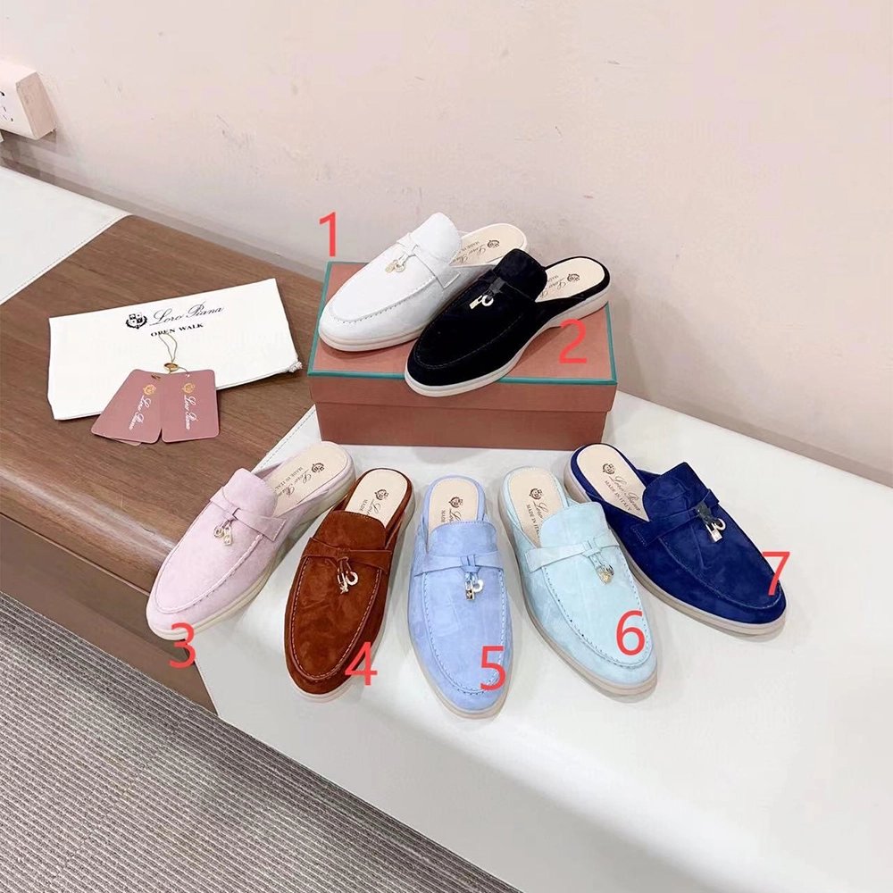 Loro Piana Babouche Charms Walk Moccasin Slippers,LORO PIANA SHOSE,Other Brand Reps Sneakers