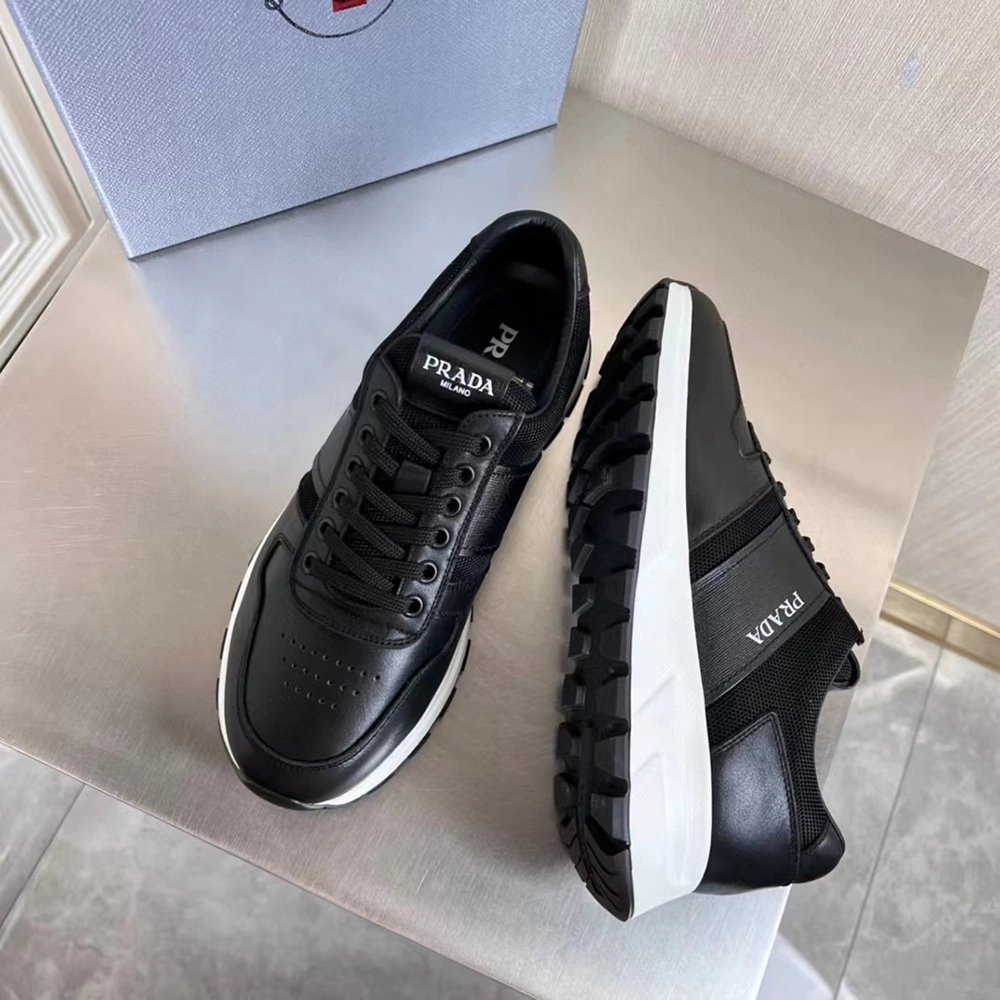 Prada Prax 1 Leather Low Top Black,PRADA SNEAKER,Other Brand Reps Sneakers