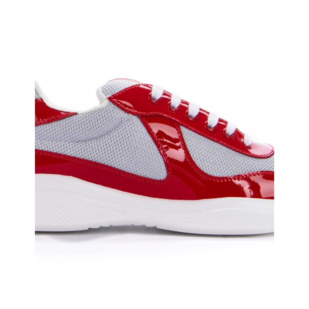 Prada Americas Cup Red Silver,PRADA SNEAKER,Other Brand Reps Sneakers