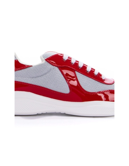 Prada Americas Cup Red Silver,PRADA SNEAKER,Other Brand Reps Sneakers