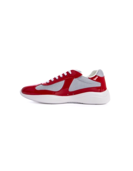 Prada Americas Cup Red Silver,PRADA SNEAKER,Other Brand Reps Sneakers