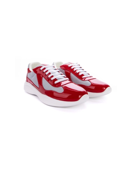 Prada Americas Cup Red Silver,PRADA SNEAKER,Other Brand Reps Sneakers
